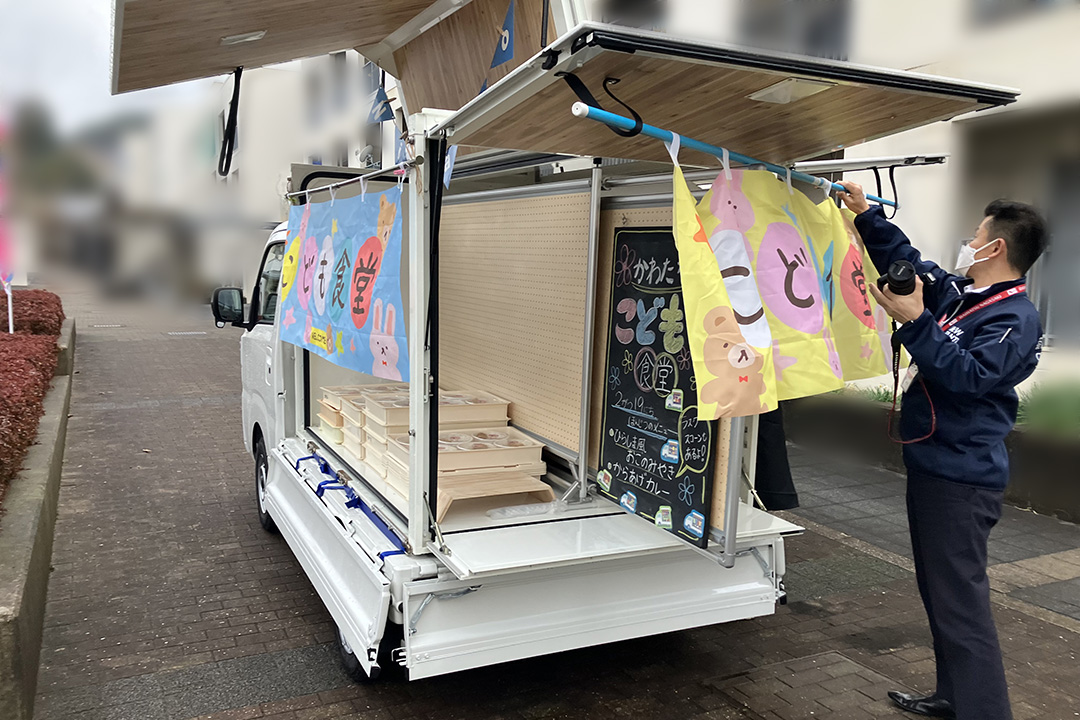 尾山集会所での準備
